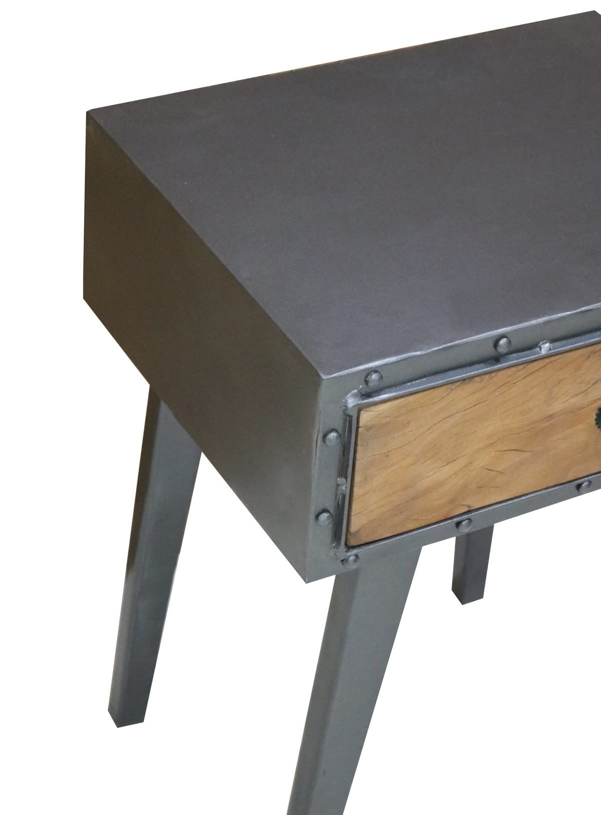 Progressive Furniture Outbound End Table/nightstand, 18" W x 14" D x 24" H, Tan/Gray